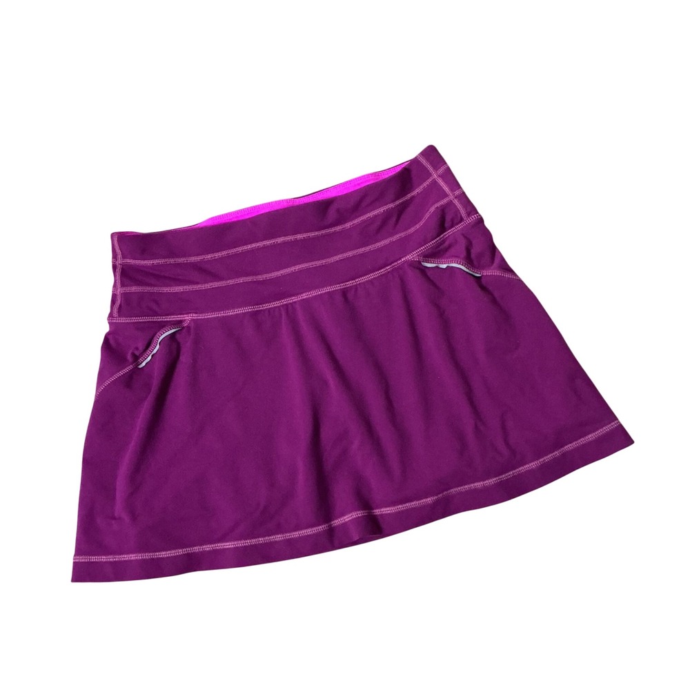 Athleta Running Tennis Skort Women S Purple Active Skirt Built-in Shorts 221935